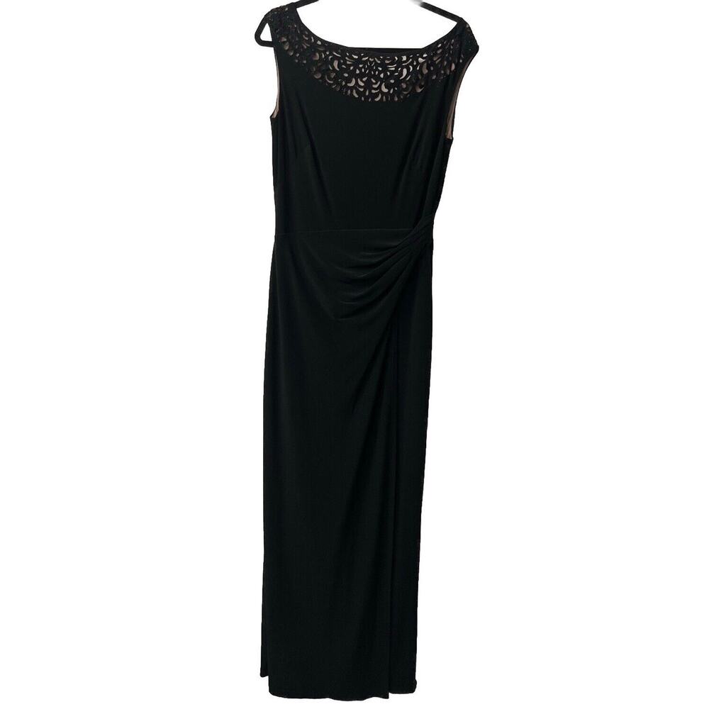 Lauren Ralph Lauren Evening Sleeveless Draped Gown Sz 10 Jersey Dress Maxi